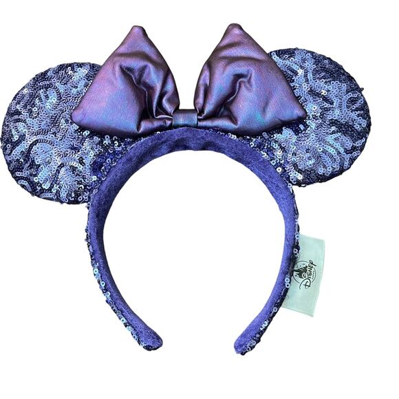 Disney Parks Purple Sequin Minnie Mouse Ears - Picture 2 of 3